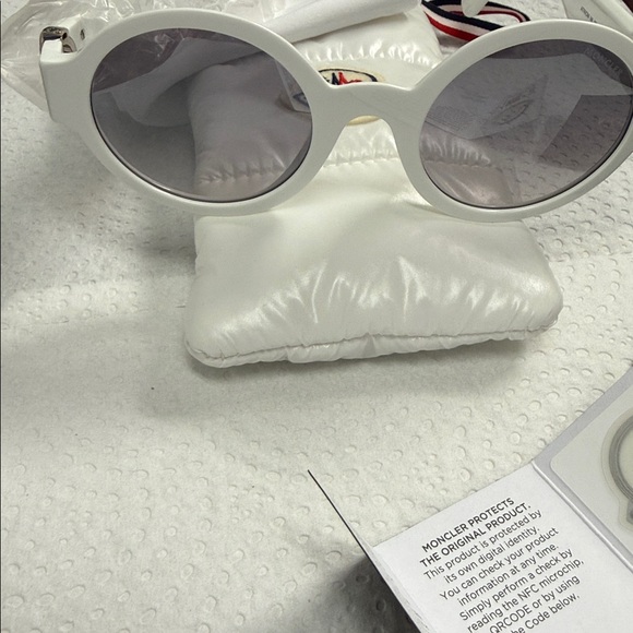 Moncler Ivory Round Sunglasses - Picture 6 of 6